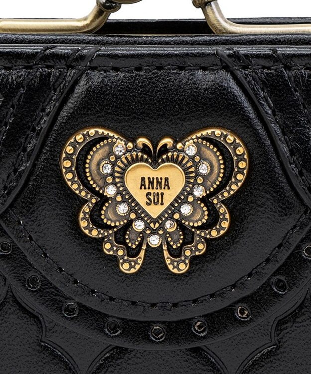 ANNA SUI エレノア 口金二つ折り財布 クロ