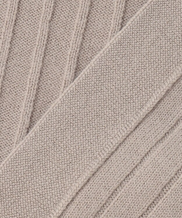 自由区 【洗える】ウールミックス ミドル丈カーディガン ライトグレー系