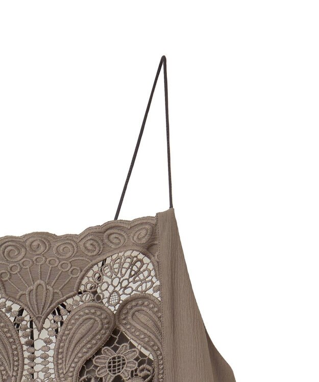 Green Parks ■ＥＳＣＡＲ　フロントレースキャミワンピース Gray Beige