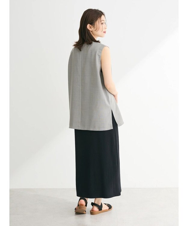 Green Parks ＳＥＴ２点ベスト＋マルチストラップワンピース Gray