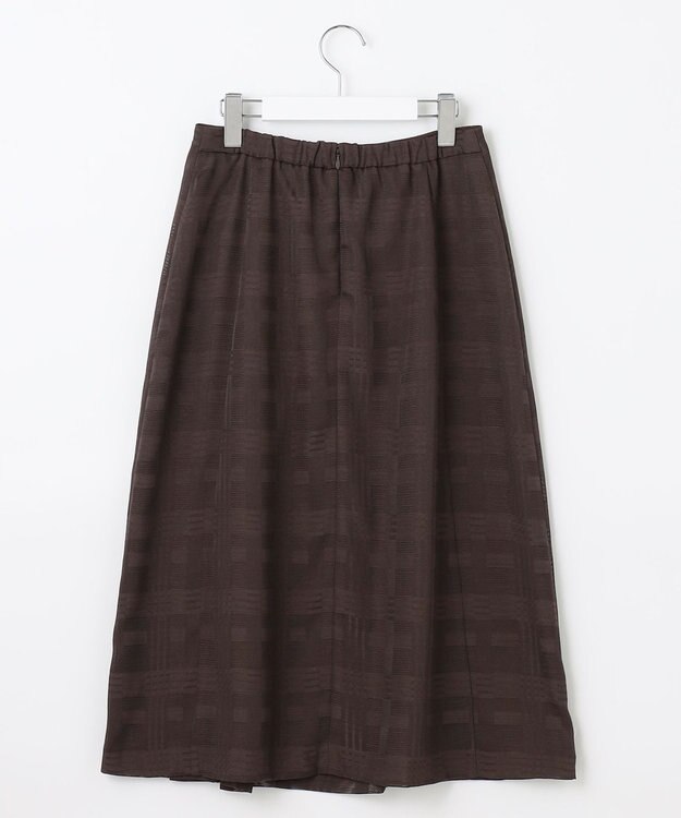 J.PRESS LADIES 【洗える】スラブカラミチェック スカート ブラウン系