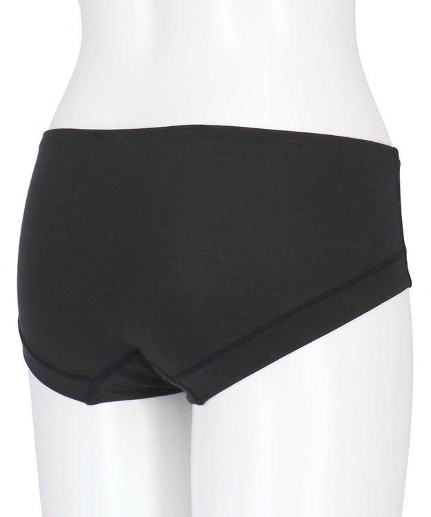 une nana cool リニューアル【綿混】ビタードットコットン ショーツ ブラック