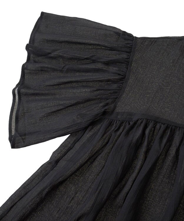 earth music&ecology Ｖネックギャザーブラウス Black