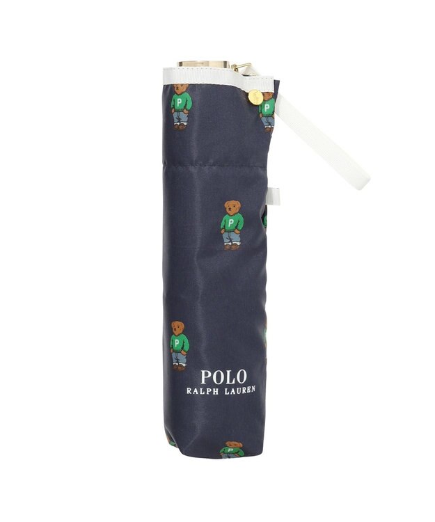 MOONBAT POLO RALPH LAUREN 折りたたみ傘 FLAG BEAR ツイル ネイビーブルー