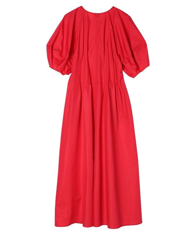 Green Parks ボリューム袖ロングワンピース Red