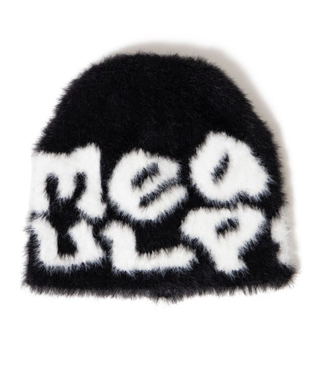 WEGO シャギーロゴニットワッチ ブラック