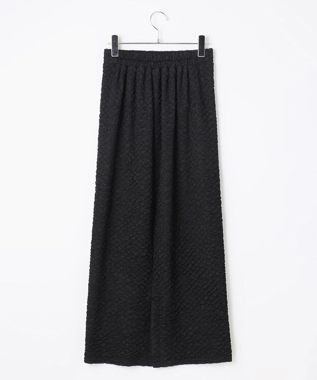 #Newans 【金子綾さんインスタライブご紹介アイテム】（セットアップ可能）ふくれジャガード タイトスカート ブラック