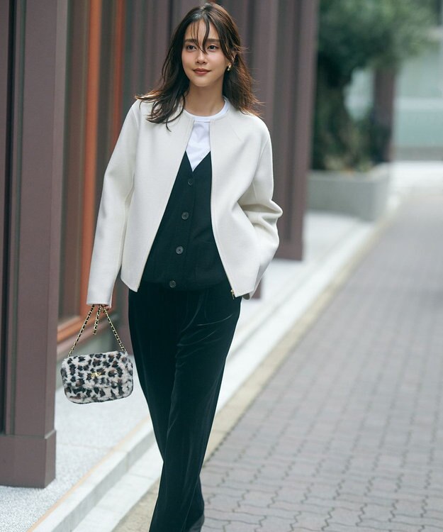 23区 【洗える】ピュアカシミヤ カーディガン ブラック系