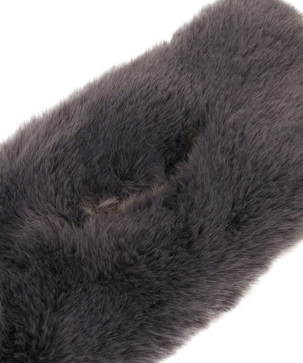 Green Parks リバーシブルフェイクファーティペット Charcoal Gray