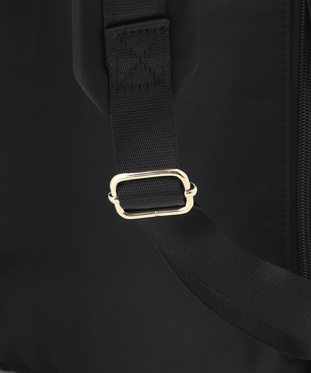 ICB 【A4サイズ収納可・容量約14L】8ポケットメタルファスナー ナイロンリュック ブラック［ゴールドファスナー］