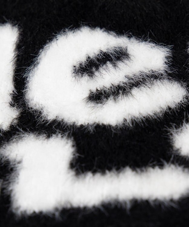 WEGO シャギーロゴニットワッチ ブラック