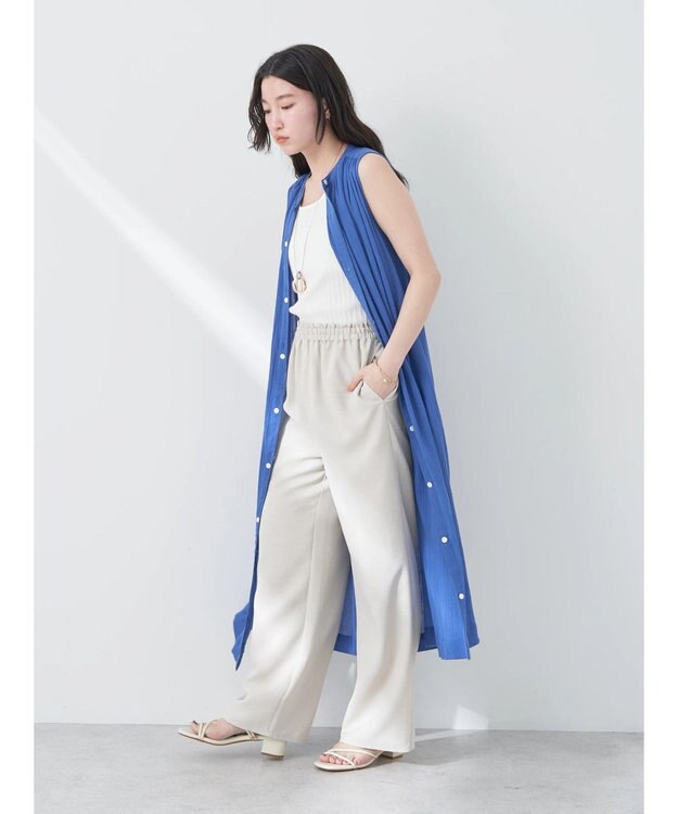 earth music&ecology ギャザーパンツ Beige