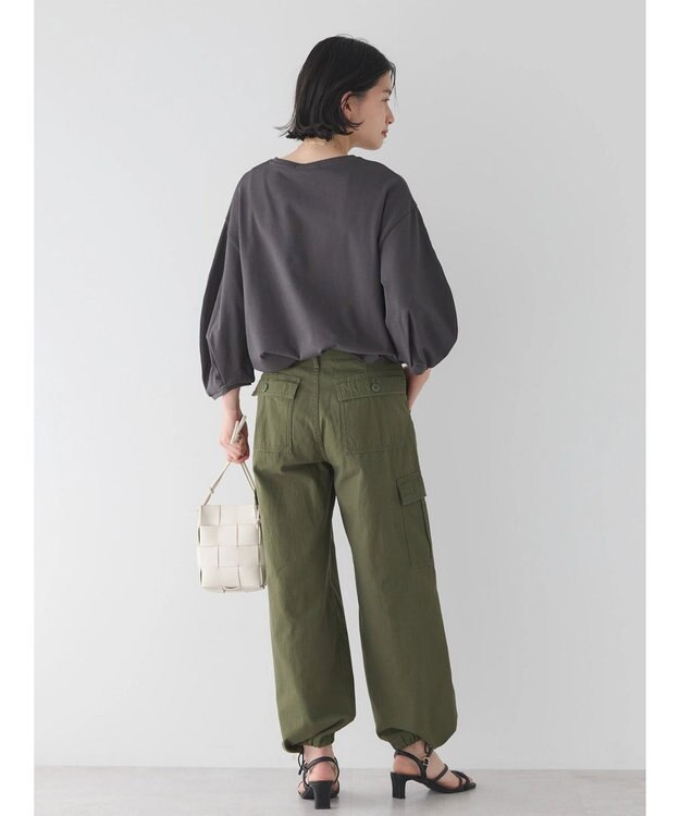 AMERICAN HOLIC ＵＶカット７分袖タックプルオーバー Charcoal Gray