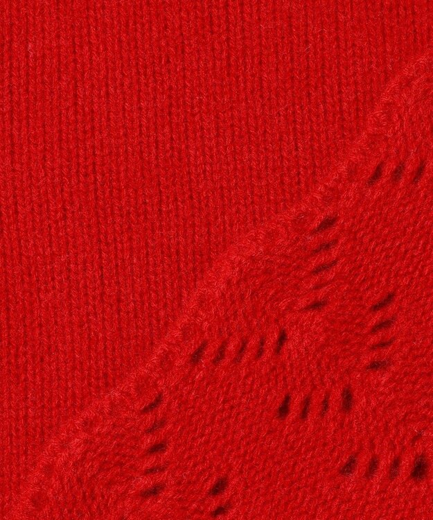 23区 L 【滝沢眞規子さん着用/洗える】レーシーヘムデザイン パフスリーブ ニット レッド系