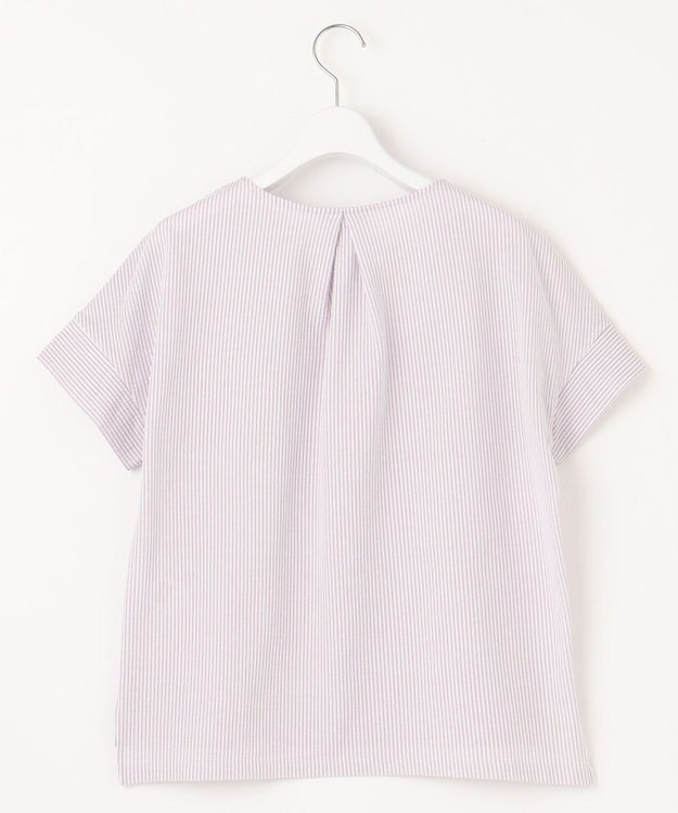 J.PRESS LADIES L 【WEB限定カラーあり・抗菌消臭・吸水速乾】サッカージャージー フレンチスリーブ カットソー ふじ色系1