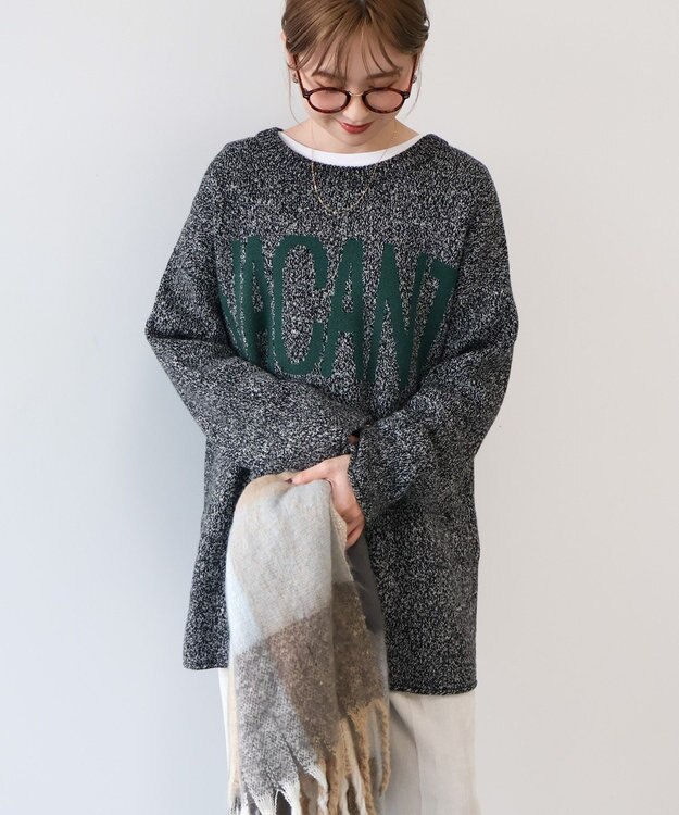 AMERICAN HOLIC バイパチＶＡＣＡＮＴロングニットプルオーバー Black