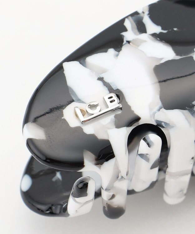 ICB 【ICBメタルロゴ付き】ヘアクリップ モノトーンマーブル系