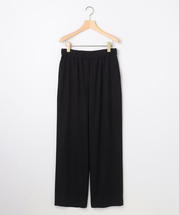 組曲 L 【加藤ローサさん着用】ツイル起毛ストレート パンツ ブラック系