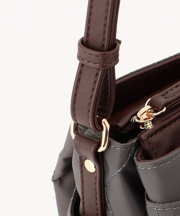 LA BAGAGERIE 【MONICA】キルティングショルダーバッグ グレー