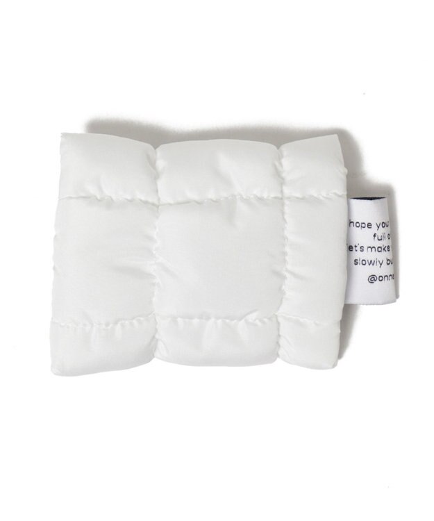 WEGO くしゅくしゅスクエアポーチ ホワイト