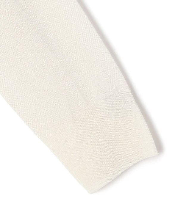 BEIGE， JULIE / コットンシルク 異素材プルオーバーニット Ecru