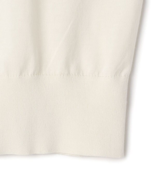 BEIGE， JULIE / コットンシルク 異素材プルオーバーニット Ecru