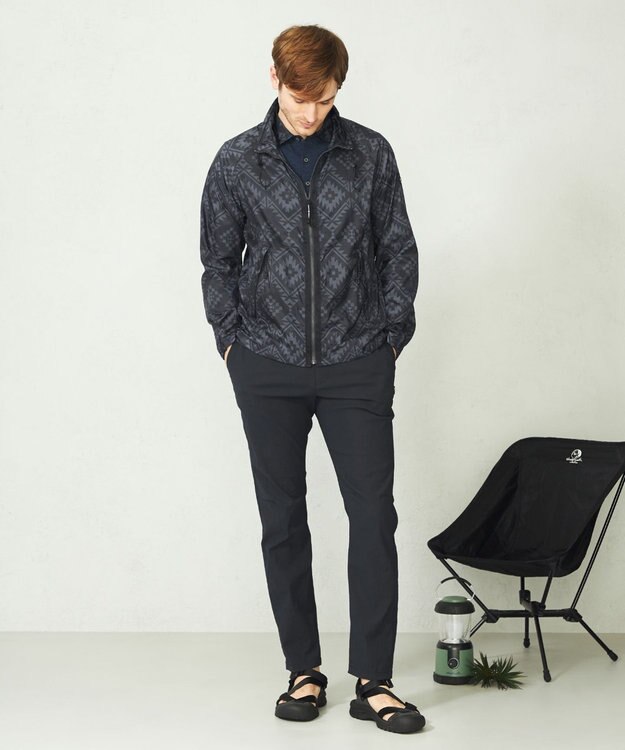 JOSEPH ABBOUD MOUNTAIN 【UNISEX】ポケッタブル ネイティブモチーフリップブルゾン ネイビー系7