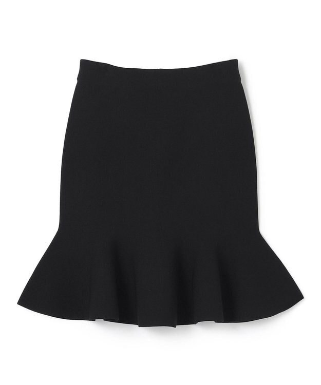 uncrave 【洗える】スムースニット ミニスカート（uncrave WHITE） ブラック