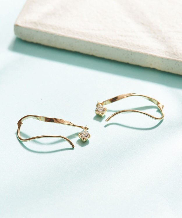 Phoebe 【K10】スウィングビジューピアス&イヤリング ゴールド