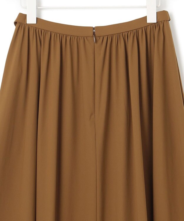 ICB 【接触冷感・UVカット・速乾・洗える】マットスキューバ フレアスカート キャメル系