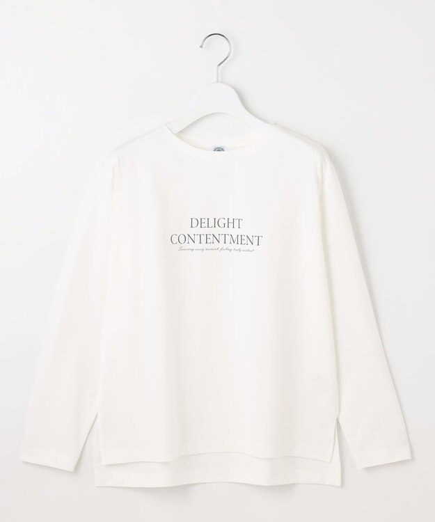 J.PRESS LADIES L ロゴ ロングスリーブ Tシャツ ホワイト系