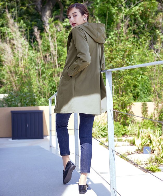 Tiaclasse 【洗える】ミドル丈マウンテンコート モカカーキ