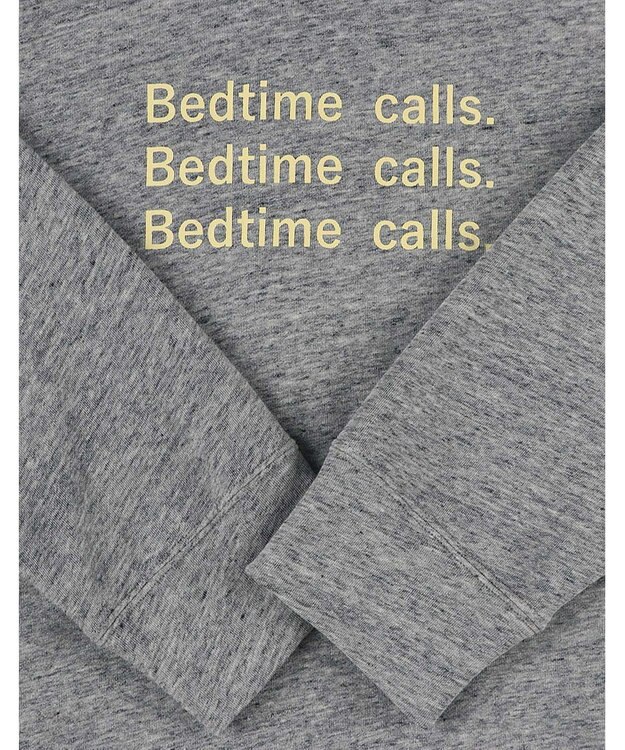 une nana cool 【綿混】あくびのお嬢さんの裏毛フーディーパジャマ グレー