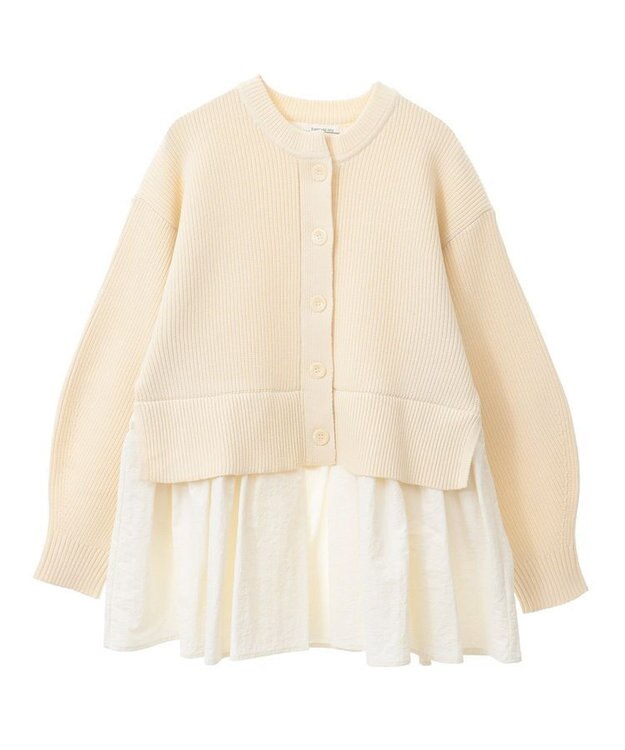 Green Parks ・ＥＬＥＮＣＡＲＥ　ＤＵＥ　スソレイヤーニットカーディカ Ivory