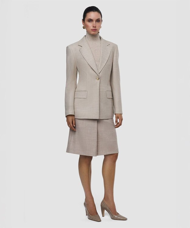 JOSEPH バージンウール テーラードジャケット Powder Melange