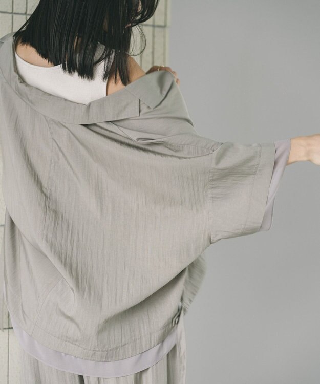 YECCA VECCA 【UVカット/遮熱/接触冷感】COOL袖シアージャケット Charcoal Gray