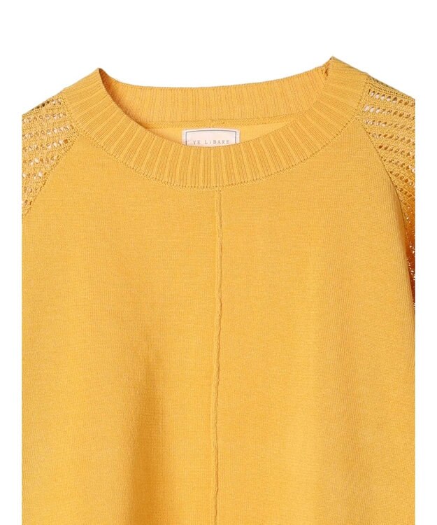 Green Parks ショルダーメッシュニットプルオーバー Orange