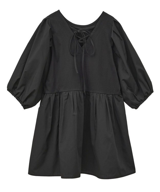 Green Parks ・ＥＬＥＮＣＡＲＥ　ＤＵＥ　２ｗａｙボリュームチュニック Black