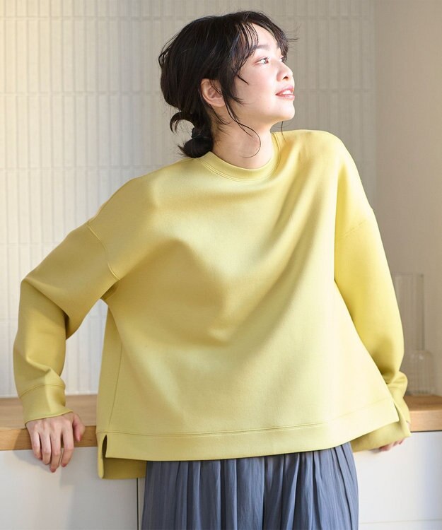 ANY 【洗濯機可】ライトウェイトクルーネックプルオーバー ピスタチオ