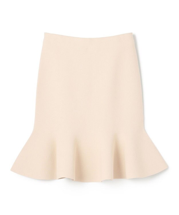 uncrave 【洗える】スムースニット ミニスカート（uncrave WHITE） エクリュ