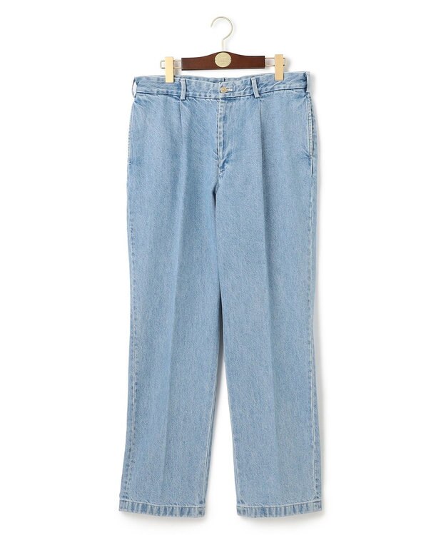 J.PRESS MEN 【J.PRESS ORIGINALS】SHIOTA DENIM PIPED STEM 1TUCK / JAPAN MADE サックスブルー系