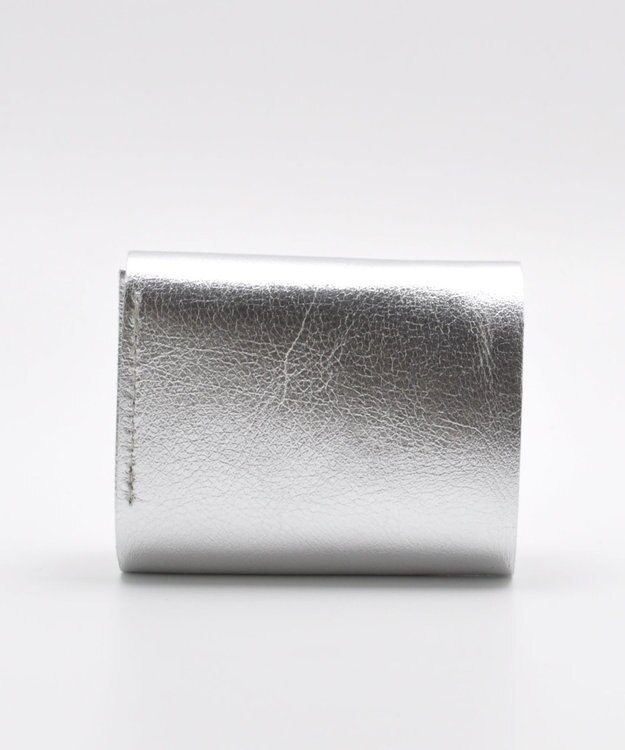 blancle メタリックレザー 三つ折りウォレット SILVER