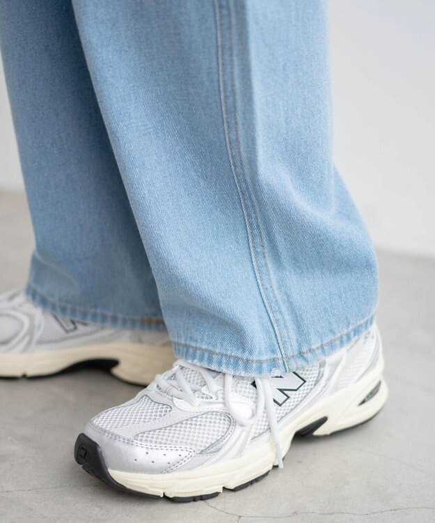 WEGO ルーズストレートデニムパンツ デニム淡色