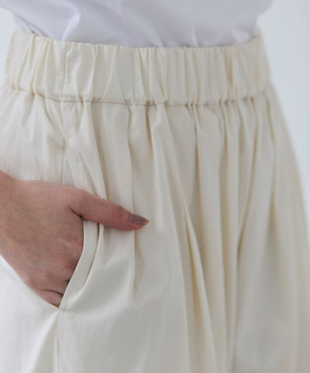 BEIGE， 【洗える・CLUEL 5月号掲載】MALLOW / コットンイージーワイドパンツ Meringue