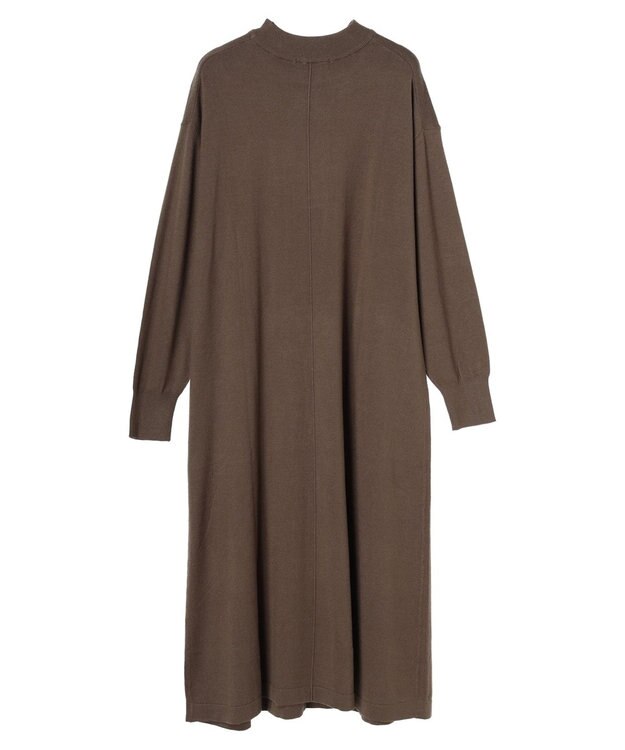 Green Parks もちやわ　ハイゲージニットワンピース Brown