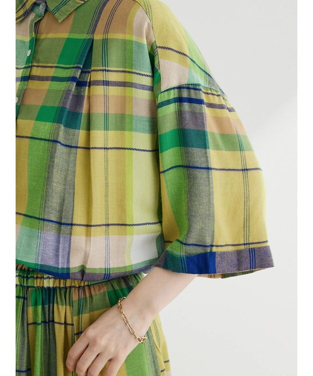 Green Parks Ｉ　襟付きワンピース Check