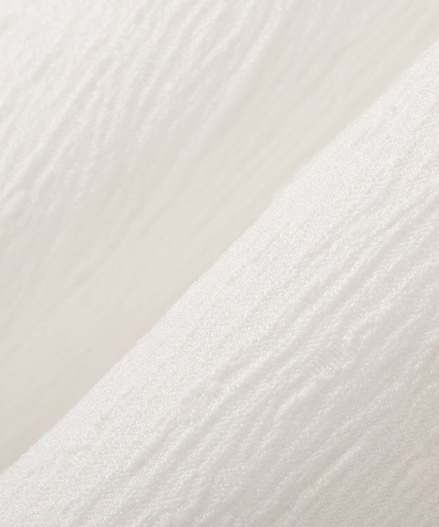 YECCA VECCA パールジャガードペプラムブラウス Off White