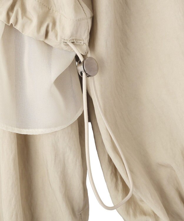 YECCA VECCA シアーMIXドロストデザインシャツワンピース Beige