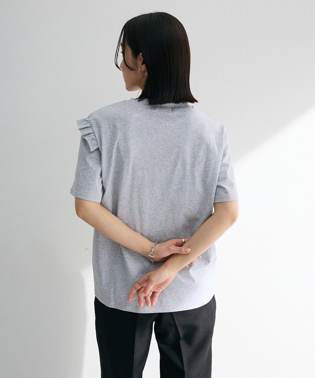 Green Parks ・Ｐｅｔｉｔ　Ｆｌｅｕｒ　アシンメトリーフリルＴＥＥ Gray Mixture