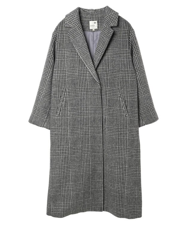 earth music&ecology チェスターコート（チェック） Glen Check